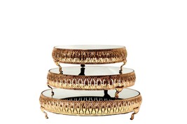 Wedding Cake Stand Mirror Top 3 Pieces Set. - $87.95