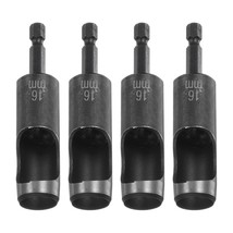 Harfington 4Pcs Leather Hollow Punch Hex Shank For Drills, 16Mm Dia Hole... - $30.58