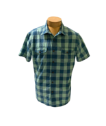 Lee Button Up Short Sleeve Shirt Mens Large Check Western Breast Pockets... - £12.74 GBP