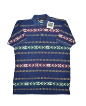 Vintage Eddie Bauer Polo Shirt Mens XL Tall Striped Aztec Pigment Dyed C... - £20.38 GBP