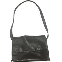 Tignanello Black Leather Handbag 3 Compartments 2 Zipper Pockets - £15.79 GBP