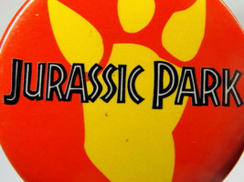 Jurassic Park Footprint Collectable Badge Button Pinback Vintage - $12.86