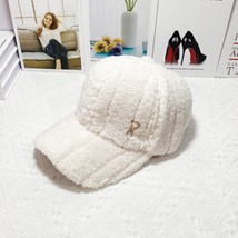 Simple Rhinestone Heart A Cap Women&#39;s Autumn And Winter Warm Lamb&#39;s Wool Hat Bas - £12.16 GBP
