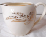 Lifetime China Prairie Gold Wheat Pattern Creamer Gold Trim 12oz Beige C... - $14.43