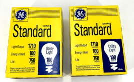 Lot of 2 X 4(8 Total) GE Standard 100 Watt White  Light Bulbs NOS Original - £18.98 GBP