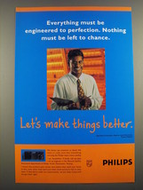 1996 Philips Audio Electronics Ad - Everything must be engineered - $18.49