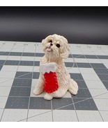 Sandicast White Bichon Frise Dog Christmas Ornament W/Holiday Stocking X... - $18.99