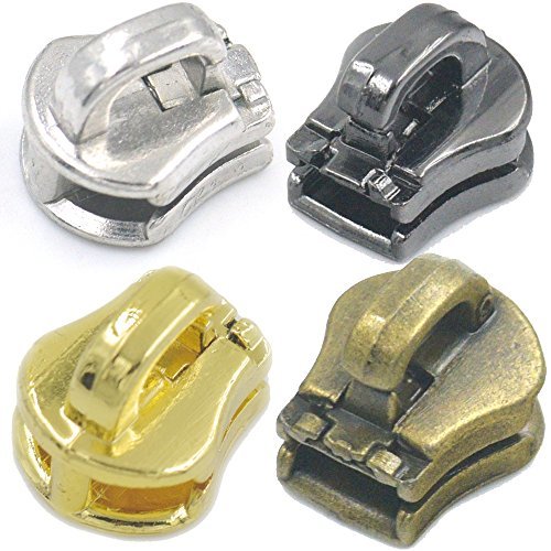 Bluemoona 10 Pcs - #5 Slider Molded Zipper 4 Puller Fix Rescue Instant Repair Re