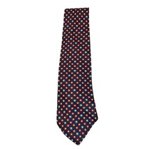 Tommy Hilfiger Vintage Mens Tie Blue Red Geometric Circles 100% Silk USA... - $24.99