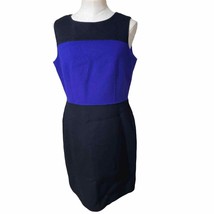 Talbots wool sleeveless color block dress with back invisible zipper size 12 - $27.28