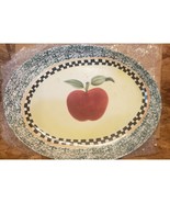 Gibson Antique Apple Pattern 16 Inch Oval Serving Platter Country See De... - $15.99 CAD