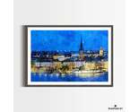 Premium art print stockholm sweden in watercolors by dreamframer art thumb155 crop