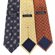 3 JoS A Bank Executive &amp; Signature Collection Tie Gray Yellow Rust Foula... - $19.43