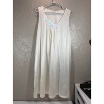 Vanity Fair Night Gown Sleep Wear Womens White Sleeveless Floral Size Large - $558.84 MXN