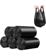 100 Count 4 Gallon Small Black Trash Bags, Durable PE Material, Handles,... - £9.18 GBP