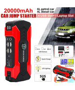Car Jump Starter 20000Mah Portable Charger Power Bank With Led Flash Lig... - £68.42 GBP