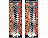 Proud Grill Slide &amp; Serve Bbq Skewers - Set Of 4 Stainless Steel Reusabl... - $49.39