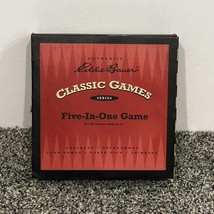 Eddie Bauer 5 in 1 Games Checkers Backgammon Domino Dice Cribbage Open Box - $23.00