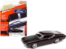 1969 Ford Torino Talladega Royal Maroon w Matt Black Hood Classic Gold Collectio - £15.47 GBP