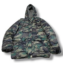 Forever 21 Jacket Size Small Puffer Jacket Full Zip Up Button Up Camouflage Camo - £24.13 GBP