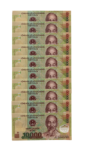 10 x Vietnam 10,000 Dong Banknote, 2020, P-119, UNC, Polymer, USA Seller - £14.47 GBP