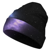 Mondxflaur Stars Galaxy Winter Beanie Hats Warm Men Women Knit Caps for Adults - £15.17 GBP