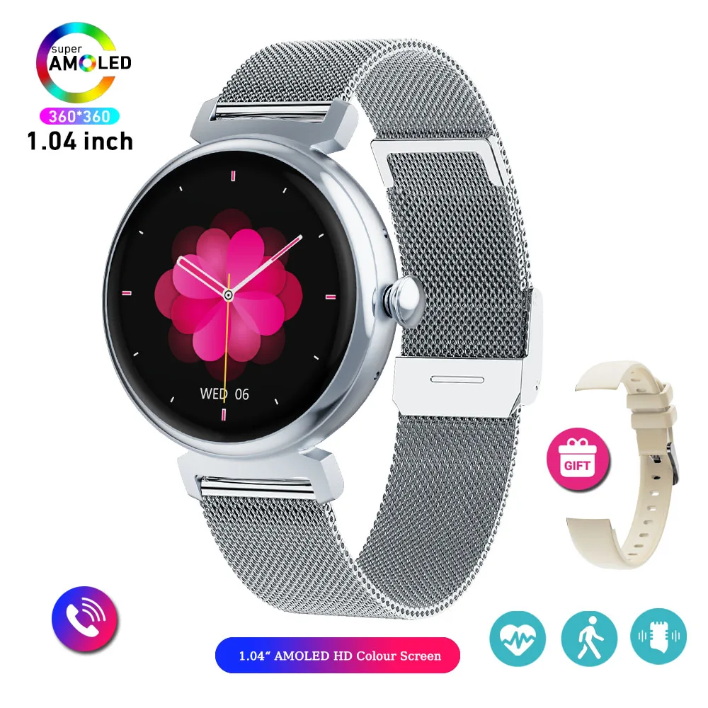 104 inch AMOLED Screen Fashion Ladies Smart Watch Screen Always Display Bluetoot - £47.69 GBP