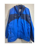 Columbia Coat Mens Blue Black Full Zip Light Windbreaker Jacket Size Medium - $42.06 CAD