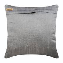 Silver Gold Damask, Silver 16&quot;x16&quot; Silk Pillowcase - £22.86 GBP+