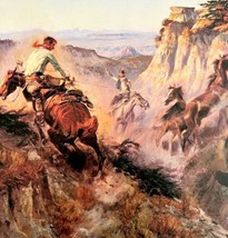 Wild Horse Hunters Cowboys 1978 Old American West Art Print Russell LGAD99 - £39.32 GBP