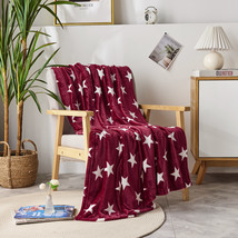 Red Star Soft Light Weight Fleece Warm Throw Blanket Couch/Sofa/Bed - £19.22 GBP