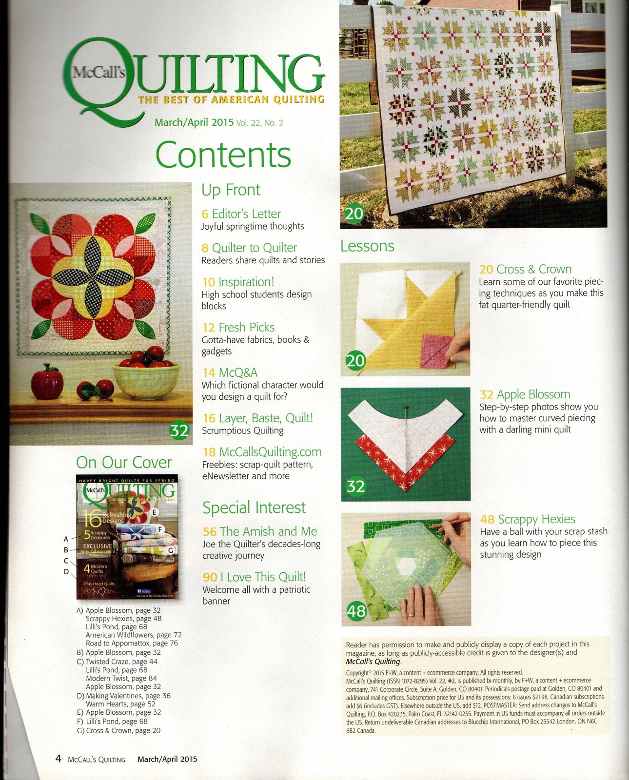 Image 1 of McCall's Quilting Magazine Happy Bright Quilts for Spring Amy Gibson Mini 2015