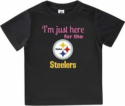 NFL I&#39;m here for the Pittsburgh Steelers Short Sleeve Black T-Shirt 4T Gerber - £14.18 GBP