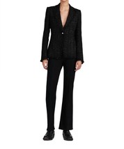 Derek Lam 10 Crosby adelaide fringe bias jacket in BLACK/SILVER - £231.74 GBP