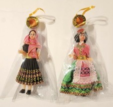 Set of 2 Vintage Evelt Rhodos Traditional Greek Dolls Greece NEW in Package - £27.85 GBP