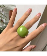 Gorgeous Green Resin Chunky Rings Size 7  A Perfect Gift for Women &amp; Tee... - £13.87 GBP