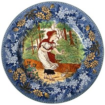 Antique 19th Century Wedgwood Little Red Riding Hood Transferware Plate ... - $100.00