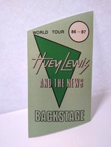 Huey Lewis And The News 1986 Backstage Pass Original Pop Rock Tour 1986-1987 - $8.79