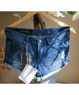 Armani Exchange Blue Cut Off Denim Jean Shorts Size 25 Orange Tag - €32,14 EUR