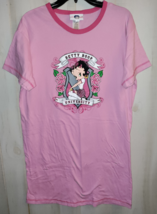 Excellent Womans Juniors &quot;Betty Boop University&quot; Pink Knit Sleep Shirt One Size - £18.64 GBP