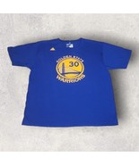 Golden State Warriors Adidas Stephen Curry Shirt XL Blue Short Sleeve Cr... - £11.39 GBP