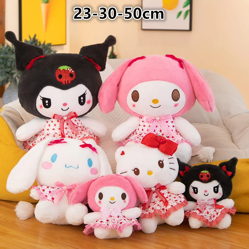 Sanrio Cartoon Skirt Hello Kitty Large Plush  Sleeping Pillow Cute Anime Cat Ch - $29.61