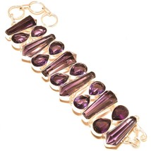 African Amethyst Gemstone Handmade Fashion Ethnic Bracelet Jewelry 8-9&quot; SA 740 - £14.22 GBP