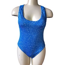 Nike Women&#39;s Water Dots Keyhole Back One-Piece Swimsuit Medium Pacific Blue - £31.27 GBP