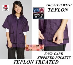 Top Performance Zippered w/Teflon Jacket Stylist Groomer Barber Stain Resistant - £39.86 GBP+