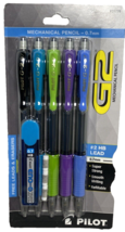 Pilot G-2 Mechanical Pencil 5 Pack 0.7mm Assorted 31776 - £7.89 GBP