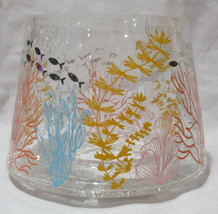 Yankee Candle Clear Crackle Jar Shade J/S ZEN CORAL Silver Fish pink blue peach - $42.97