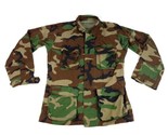 US Army BDU Top Mens Small Long Green Woodland Camo Military Shirt  - $28.61