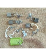 4 luggage locks &amp; keys + 3 key sets for jewelry-box/diary/luggage-lock +... - $1.99