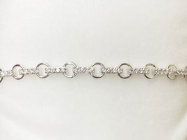 2.20 Ct Round Cut Simulated  Diamond Tennis Bracelet 925 Silver Gold Plated - £128.00 GBP